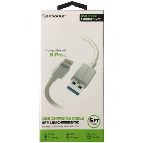 iPhone/IPads _ USB Data Cable White [5Ft]